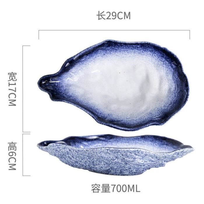 Assiettes à Sushi En Céramique - Plateau De Service Japonais 21x8.8x6.3 Cm - 2 Pièces