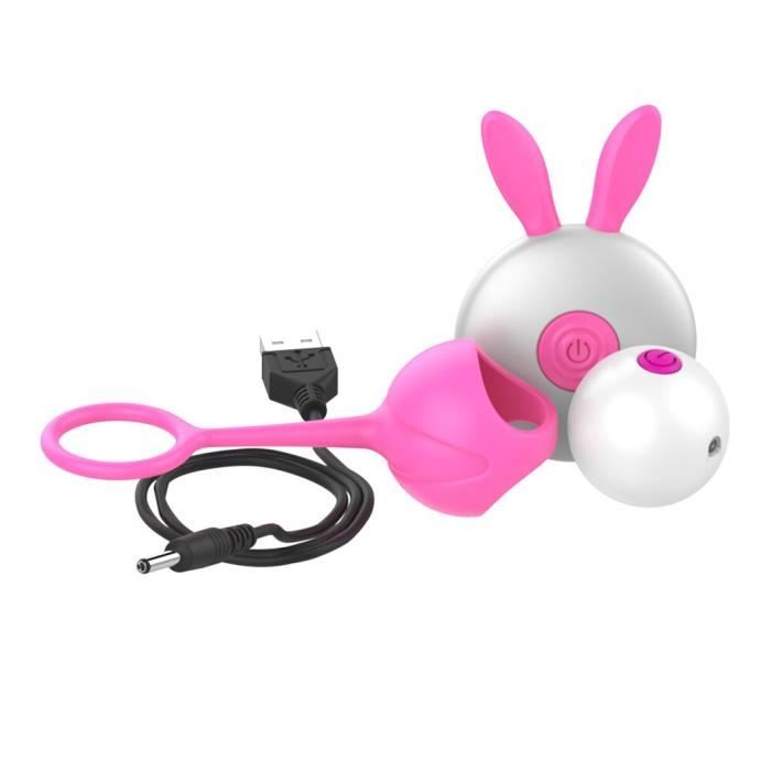 Vibromasseur Double En Silicone - Gode Vaginal + Boules Anales - Violet - Toyz4lovers