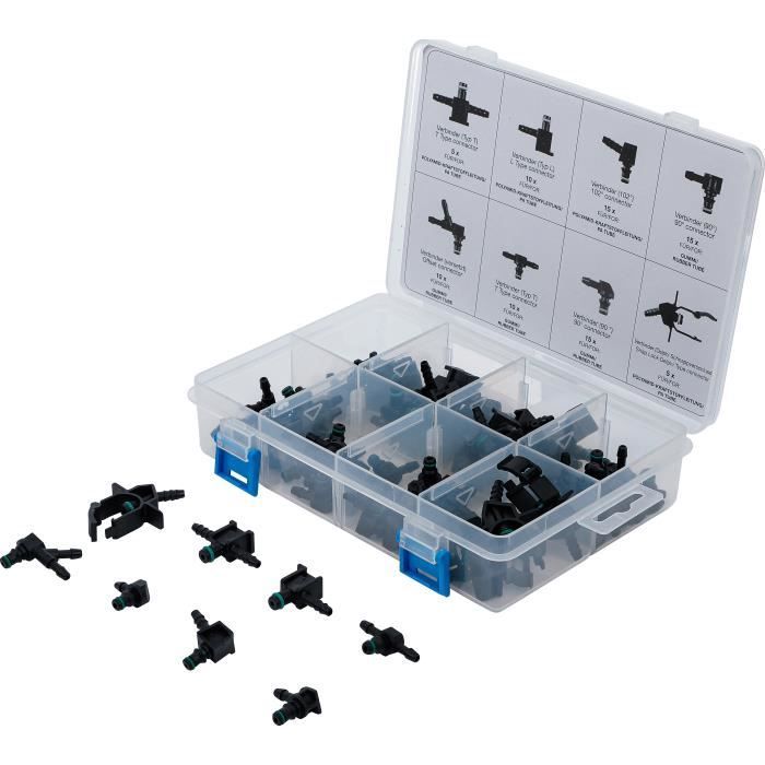 ASSORTIMENT DE CONNECTEURS DE TUYAU DE RETOUR DIESEL 85 PIÈCES BGS 7