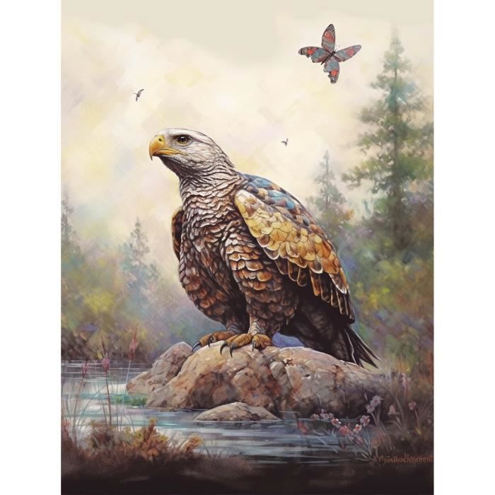 Bimkole 5D Diamond Painting DIY Kits Oiseau, Peinture D'art Broderie