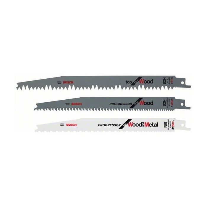 Lames scie sabre assorties par 3 scie electrique bosch - vue 3