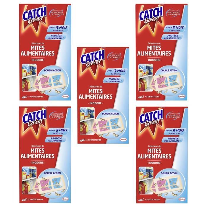 Lot De 5 étuis De 6 Stickers Anti-mouches CATCH - Décoratifs Jaunes - Neuf