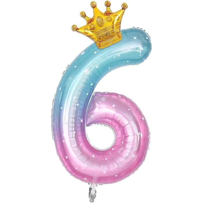 SNOWZAN Ballon 16e verjaardag decoratie blauw jongen nummer 16 enorme folieballon helium nummer 16 luchtballon grote cijfers 16 jaar XXL 16. Happy Birthday 81 cm reus nummer 16verjaardag voor feest