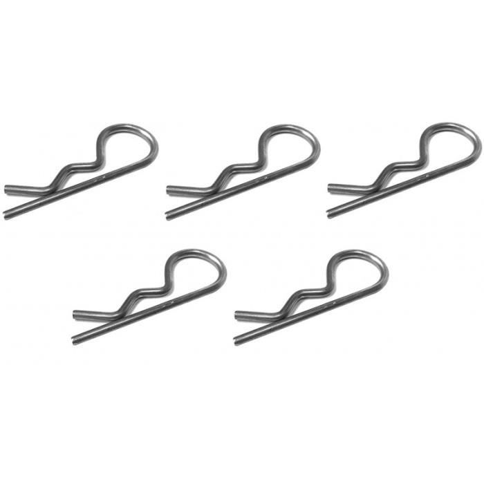 1.5mm x 16mm 304 Acier Inox Ressort Goupille agrafe R Forme Matériel 200Pcs 1.5mm x 16mm 304 Acier Inox Ressort Goupille agrafe R Forme Matériel 200Pcs