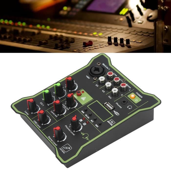 Mini 4 Mini 6 Table De Mixage Audio 4/6 Canaux Avec Bluetooth 5.0 OTG Reverb Carte Son 48 V Pour L'enregistrement Sur PC, Mélange En Direct