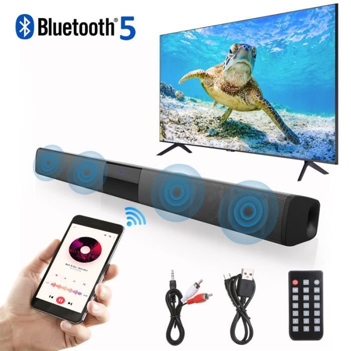 Enceintes - DOOSL - Barre de Son TV sans Fil - 50W Son Surround et Basse