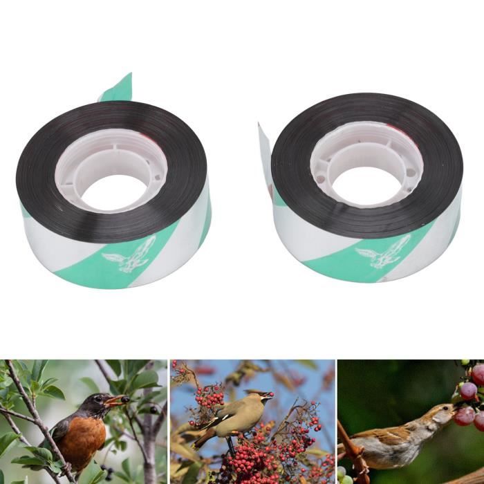 Ruban Répulsif Anti-oiseaux 80m X 2,4cm - Double Face Réfléchissant - Pour éloigner Pigeons, Corbeaux - Protection Jardin, Balcon, Arbres Fruitiers