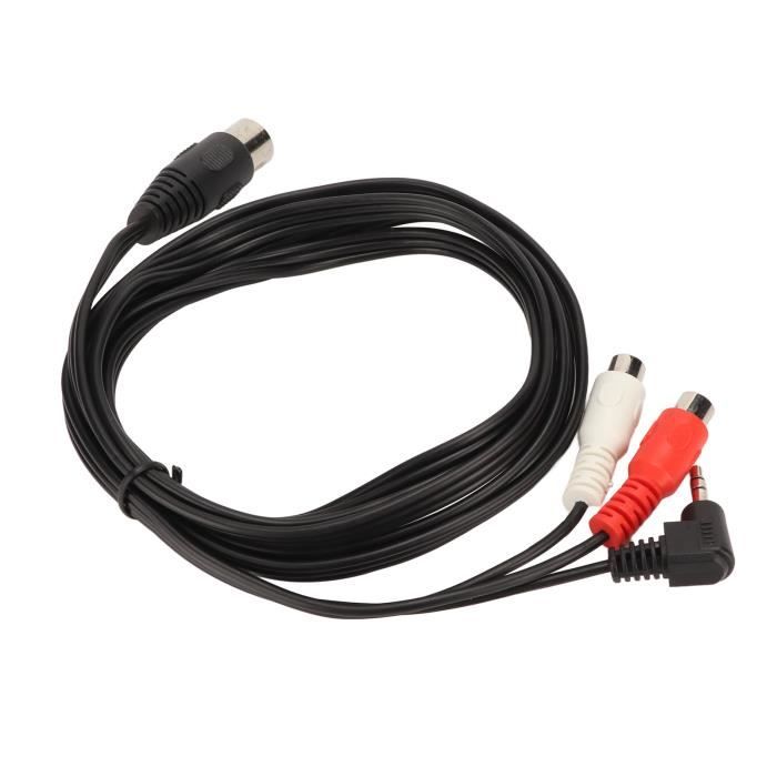 Grand câble audio DIN 5 broches vers XLR mâle et femelle, câble