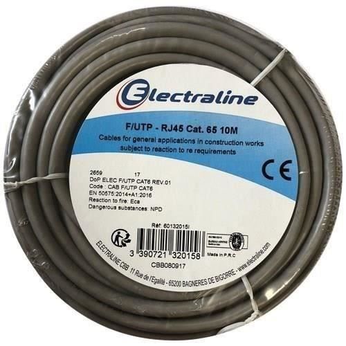 Câble FTP en couronne ELECTRALINE - 10 m - Gris