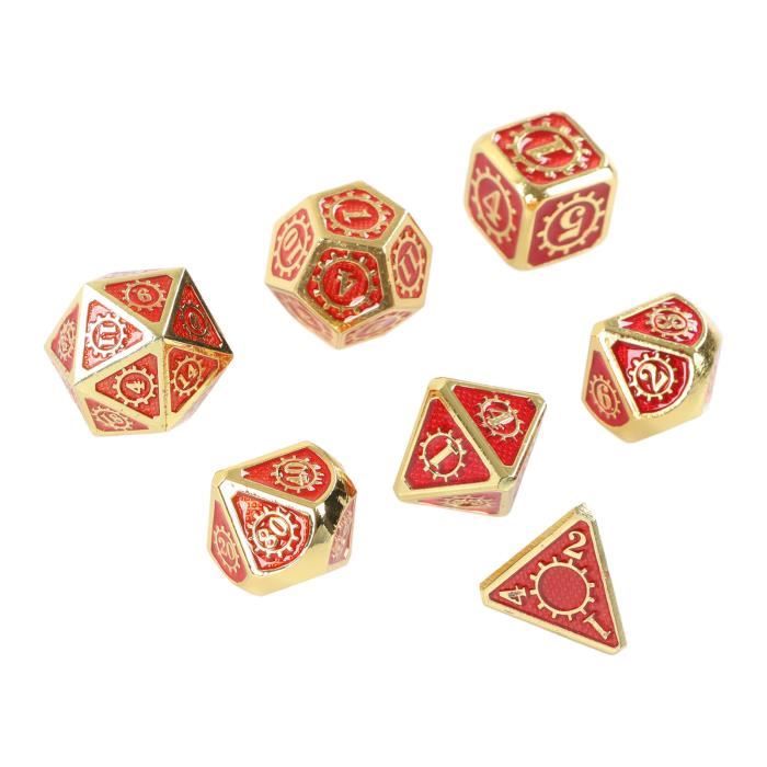 Keenso Set de 7 Dés Metalliques pour Jeu de Cartes - Idéal pour Jeux de Rôle et Cadeau - Design Keenso Set de 7 Dés Metalliques pour Jeu de Cartes - Idéal pour Jeux de Rôle et Cadeau - Design