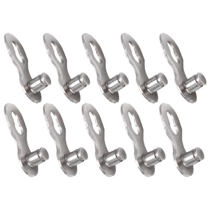 5 Paires D'attaches Rapides Chaîne Vélo - Pour 6/7/8/9/10 Vitesses, Acier, Résistance 950 Kgf