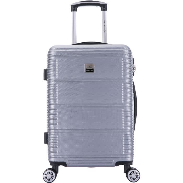 France Bag Valise cabine 8 roues ABS Argent