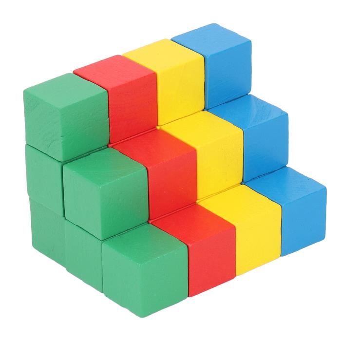 FYDUN blocs empilables en bois 100 Pièces Blocs de Construction en Bois ...