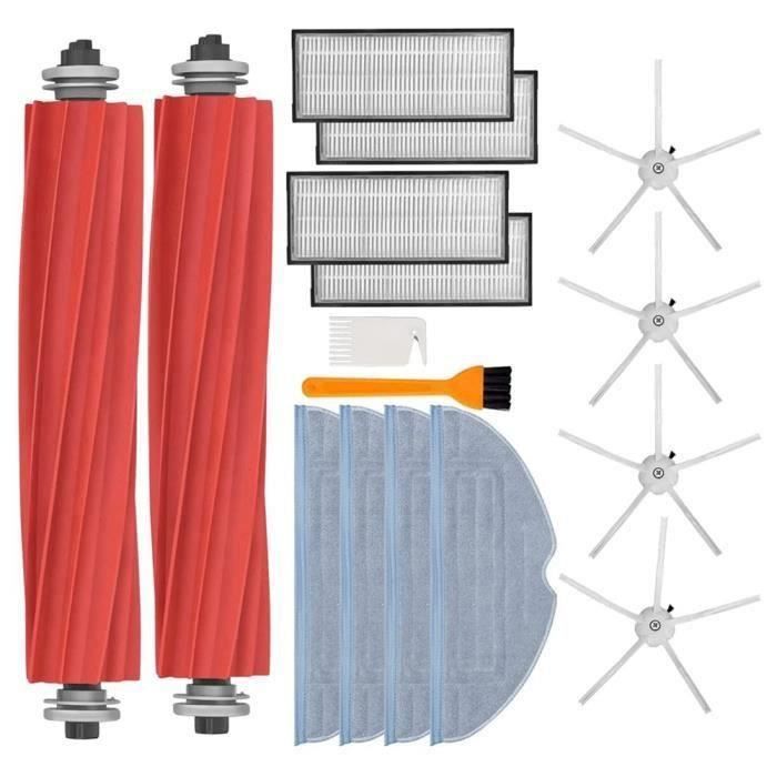Ricambi Roborock S7 Kit Ricambi Per Xiaomi Roborock S7 / S7 Plus / T7S Plus - 2 Spazzole Principali, 4 Laterali, 4 Panni Mocio, 2 Filtri HEPA Roborock Q7 Max