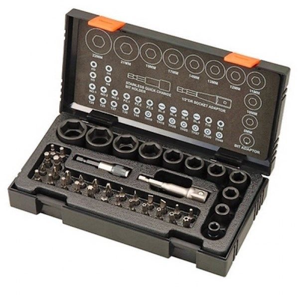 COFFRET HITACHI 41 PIÈCES DOUILLES ET EMBOUTS DE VISSAGES 752500 - vue 2