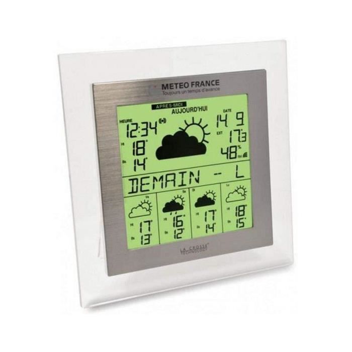 La Crosse Technology Wd9542 Station Meteo France J 4 Alerte Aluminium Translucide Station Meteo Avis Et Prix Pas Cher Cdiscount