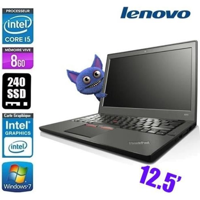 LENOVO THINKPAD X250 I5 5300U 2.3Ghz- GRADE A 125 Noir