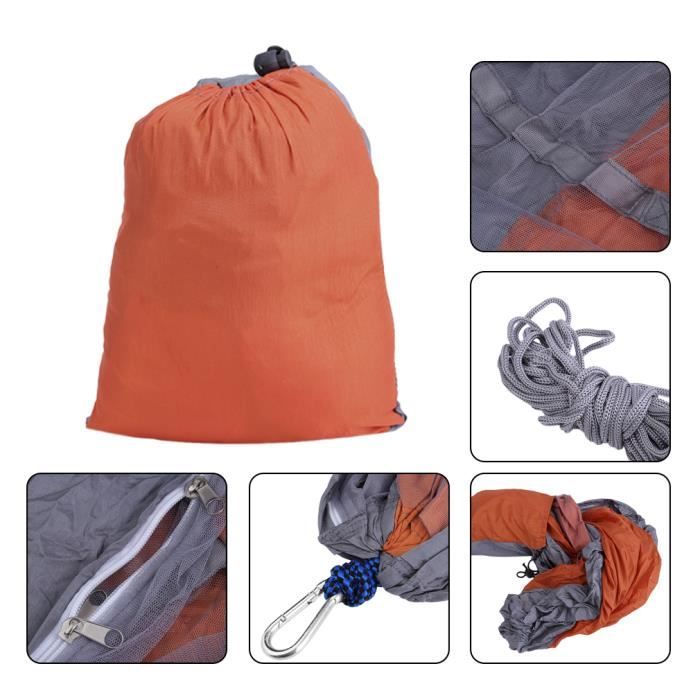 Hamac Double Camping Rallt En Parachute Nylon Ripstop – Vert, Capacité 500 Lbs