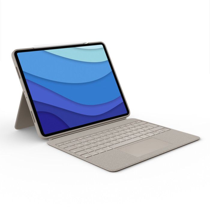 Clavier Pour Tablette Logitech Combo Touch 1312 9 Qwerty Italien Smart Connector Sable - vue 2