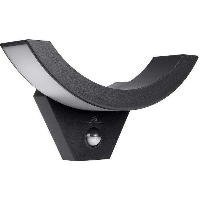 Lampe LED avec capteur de mouvement infrarouge noir Maclean MCE290