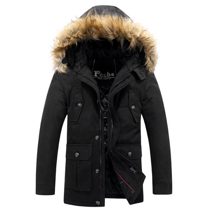Doudoune homme deals col fourrure