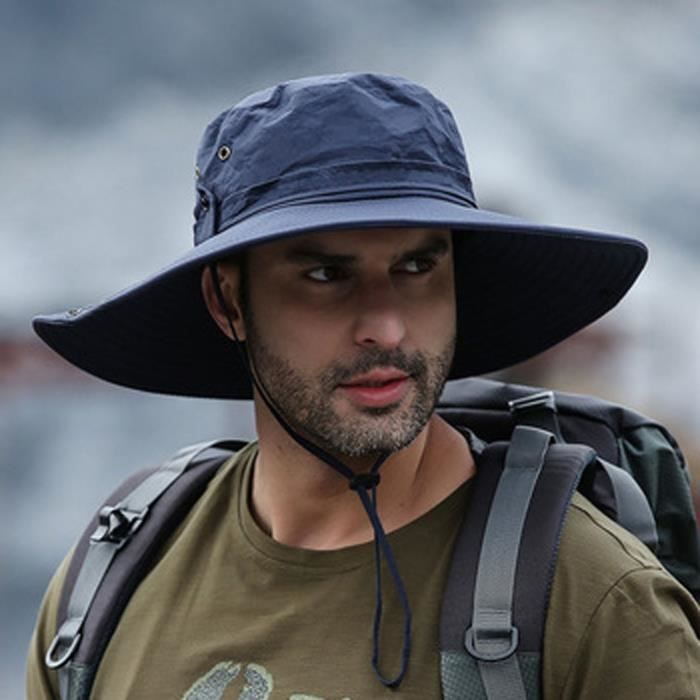 Chapeau de soleil pour homme Chapeau de p che anti UV Chapeau anti