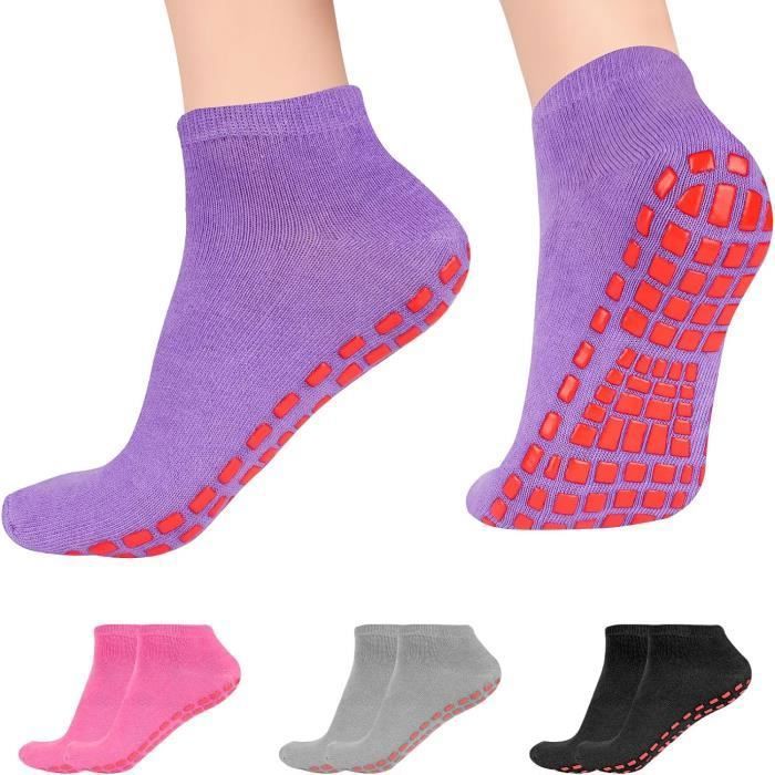 Chaussettes Yoga Femme 4 Paires Chaussette Antid rapante Yoga