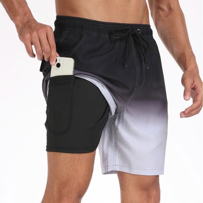 Short De Bain Homme MaaMgic - Séchage Rapide, Doublure Maille - Pour Sport Et Plage