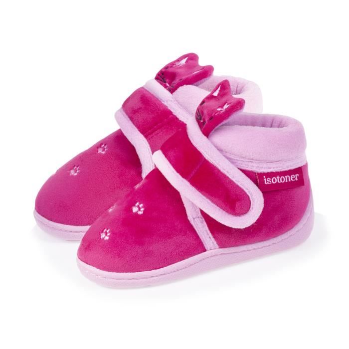 Isotoner Chaussons Bottillons Velcro Chat Fille Rose Rose Cdiscount Chaussures Isotoner Chaussons Bottillons Velcro Chat Fille Rose Rose Cdiscount Chaussures