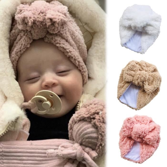 Gris Fonce Bonnet De Turban Bebe Enfants Bow En Peluche Polaire Boonet En Automne Hiver De Couleur Unie Gris Fonce Cdiscount Pret A Porter