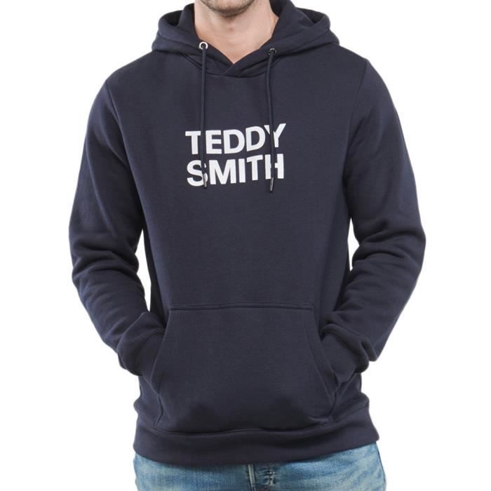 Sweat a capuche Marine Homme Teddy Smith Siclass Bleu Cdiscount Pret a Porter