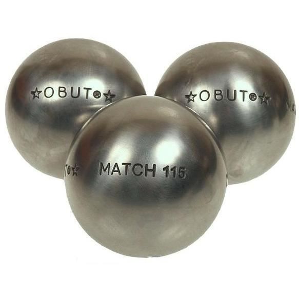 Boules de pétanque Match IT Inox 73mm 1 strie - Obut - 710g