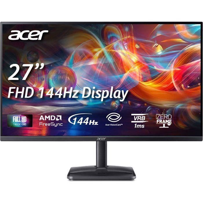 Ecran PC - Acer - 27 - Fhd - 144Hz - Dalle Va - 4Ms - Ek271P0