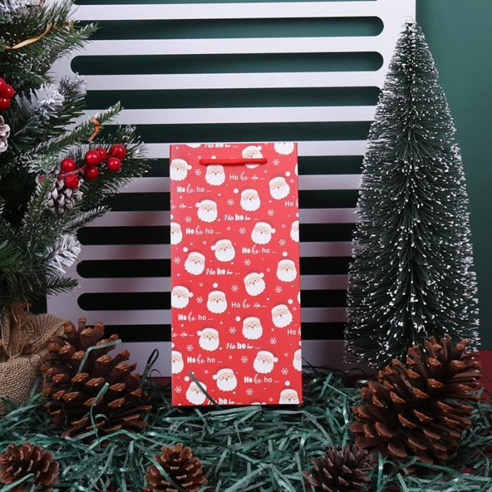 Serbia – Lot de 12 sacs cadeaux de Noël en papier kraft – 21x15x8 cm avec poignée – Motifs classiques pour bonbons et biscuits