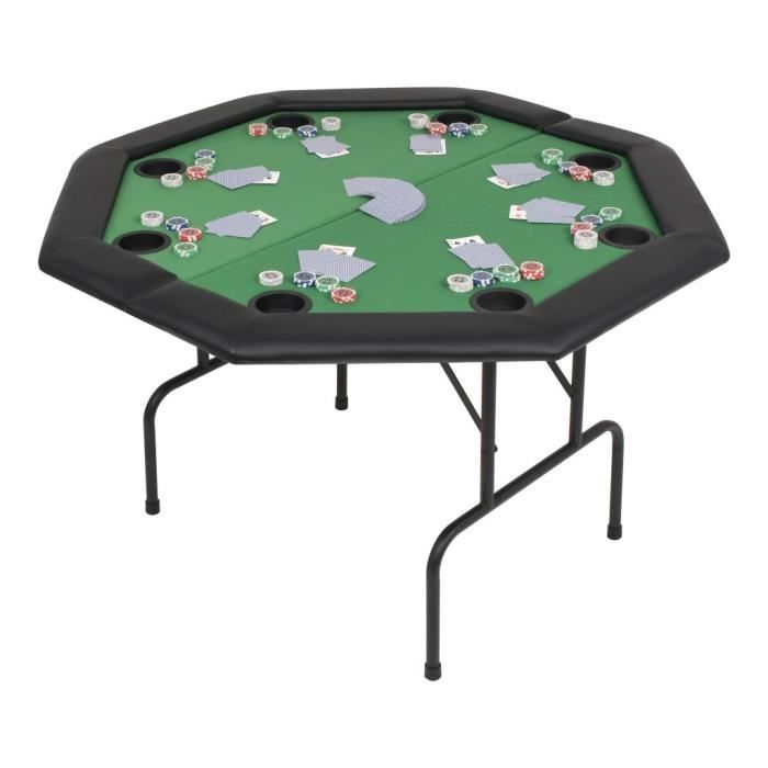 Table De Poker Table Multi Jeux Pliable Pour 8 Joueurs 2 Plis