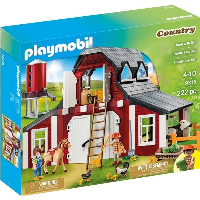 PLAYMOBIL - 9315 - La Ferme Country avec silo et accessoires pour enfants à  partir de 4 ans