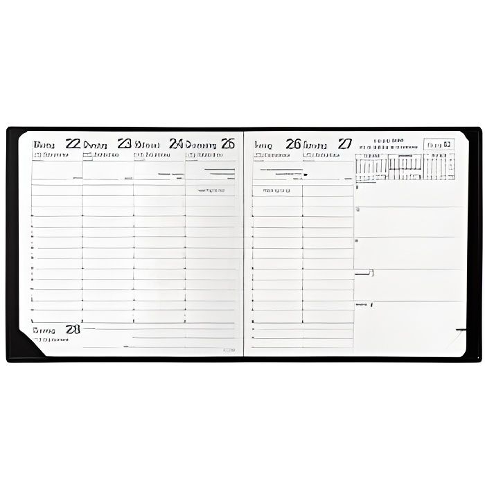 Quo Vadis Club EUREQUART Agenda Civil Semainier 24x30cm Rouge Année - View #7