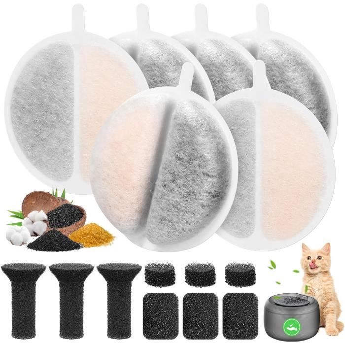 Filtres Pour Fontaine à Eau Chat - Pack De Rechange, Entretien Facile, Garde L'eau Fraîche Et Propre