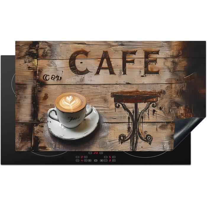 SMTDeco Protection Plaque De Cuisson,Tapis Protection Protecteur,Tapis Enroulable Pour Cuisinières électrique, à Induction 90x52 Cm Une Pièce Motif "Photo" Gris