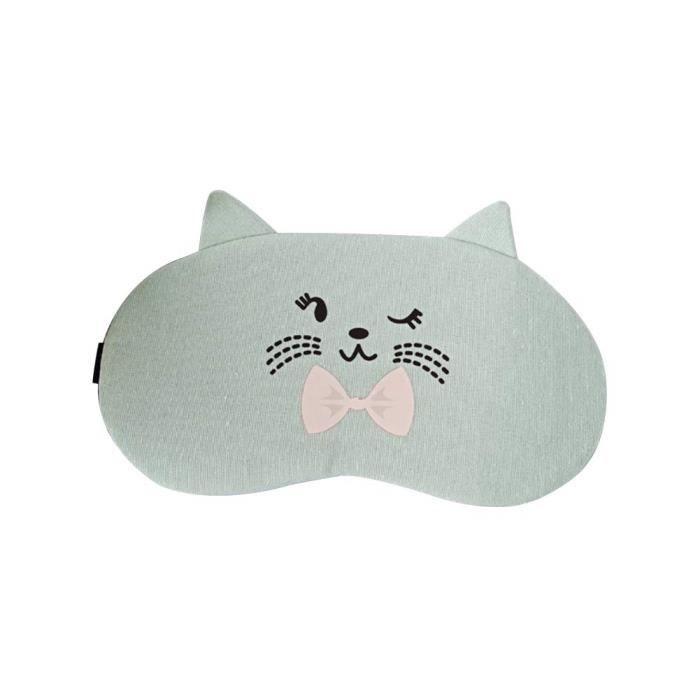 Grun Masque De Sommeil Froid Nuit Voyage Yeux Avion Chat Pour Femme Homme Fille Enfant 1 Pcs Achat Vente Masque De Voyage Cdiscount