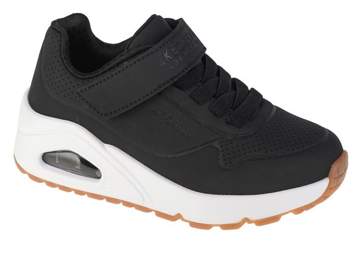 Skechers Baskets enfant - SKECHERS - Uno‑Air Blitz - Noir/Blanc - Air Cooled Memory Foam - Scratch
