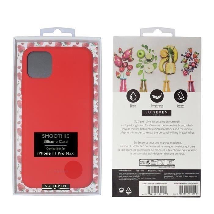Coque Smoothie RG - SO SEVEN - Apple iPhone 11 Pro Max - Silicone - Rouge