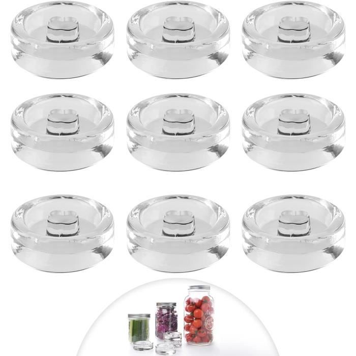 Lot De 4 Poids De Fermentation En Verre Pour Pots Mason - Idéal Pour Cornichons, Choucroute Et Légumes Lactofermentés - 4