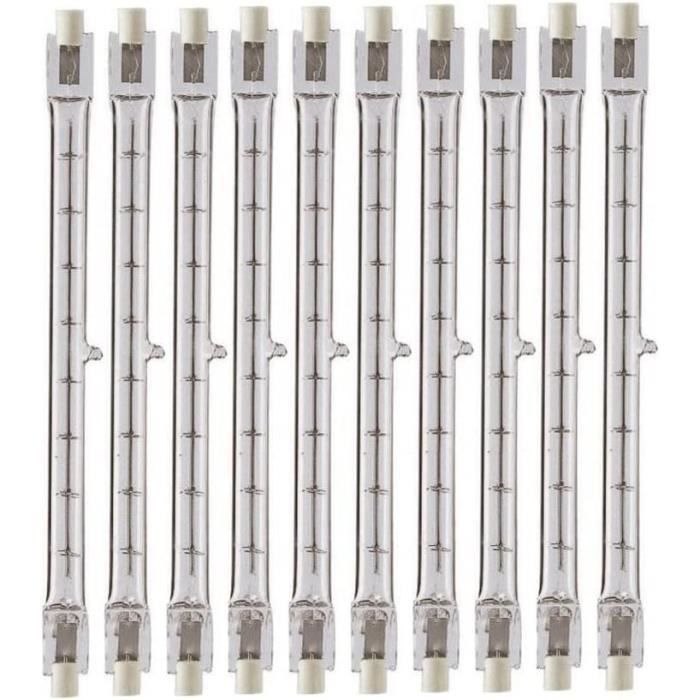 10x Ampoule Halogène Linéaire de sécurité Tête Tungstène R7s 118mm 300W 240V V E57053B224231