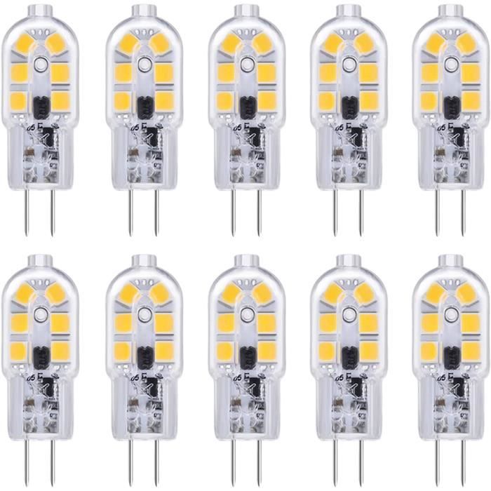 Ampoule G4 LED 12V 2W Blanc Chaud 3000K, 200lm, Équivalent Lampe Halogène G4  10W 20W, non