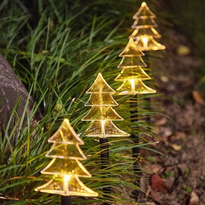 Lumière solaire de décoration d'arbre de Noël à LED d'extérieur - Cdiscount  Maison