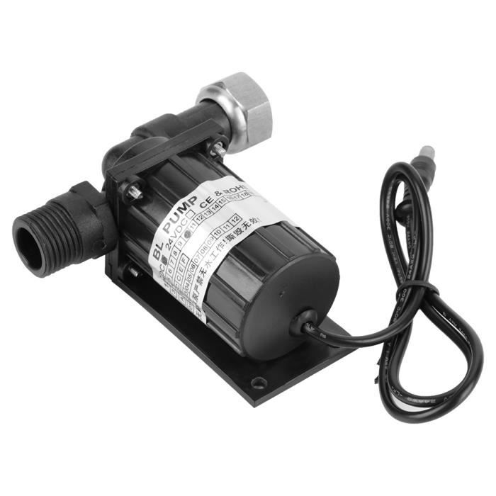 Pompe à eau sans brosse à faible bruit de circulation de résistance à hautes températures de noir de CC 12V 10W-HUA