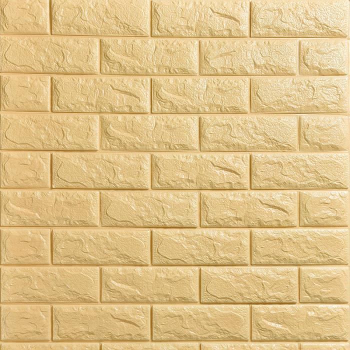 Avoir Images Rouleau Papier Peint Adhesif Mural 3d Brique Etanche 70 77cm Jaune le plus cool salutations