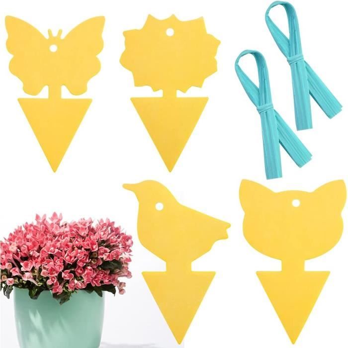 Lot De 10 Pièges à Mouches En Balle Jaune - Diamètre 8,3 Cm (3,27") - Étanche Et Résistant Aux UV - Avec Attractif Adhésif - 13