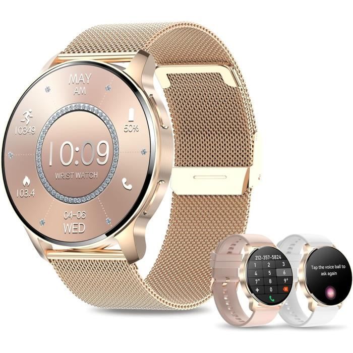 Montre Connectée Femmes Montre Intelligente GPS Smartwatch 14 Modes